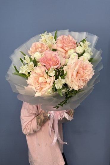 Букет розовая любовь  фото